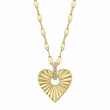 14K GOLD DIAMOND LULU HEART NECKLACE