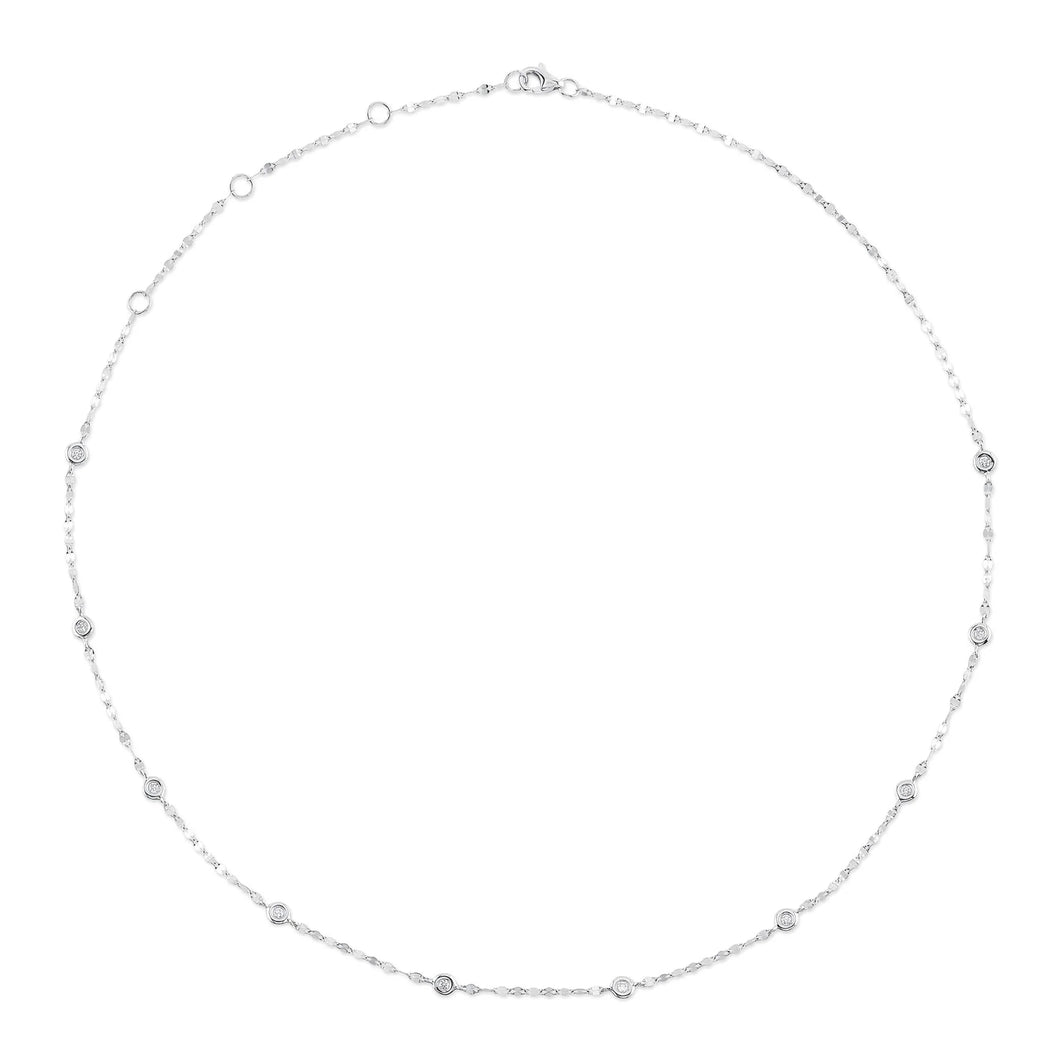 14K GOLD DIAMOND SPARKLE DIAMONDS BY THE YARD NECKLACE