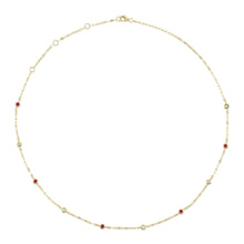 14K GOLD DIAMOND RUBY LIOR NECKLACE