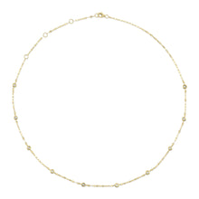 14K GOLD DIAMOND SPARKLE DIAMONDS BY THE YARD NECKLACE