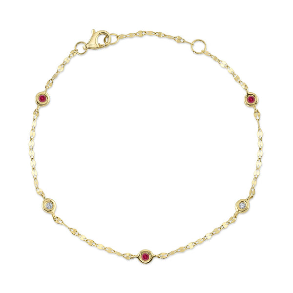 14K GOLD DIAMOND RUBY LIOR BRACELET