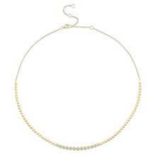 14K GOLD DIAMOND FLORA BEZEL NECKLACE