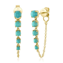 14K GOLD TURQUOISE LINNY EARRINGS