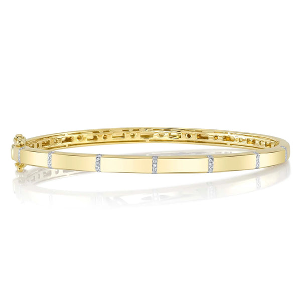 14K GOLD DIAMOND STASSI BANGLE