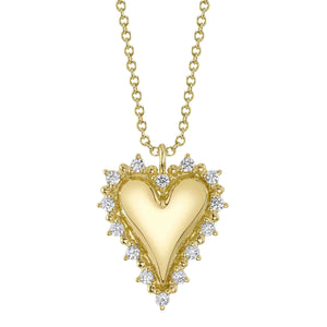 14K GOLD DIAMOND AINSLEY HEART NECKLACE