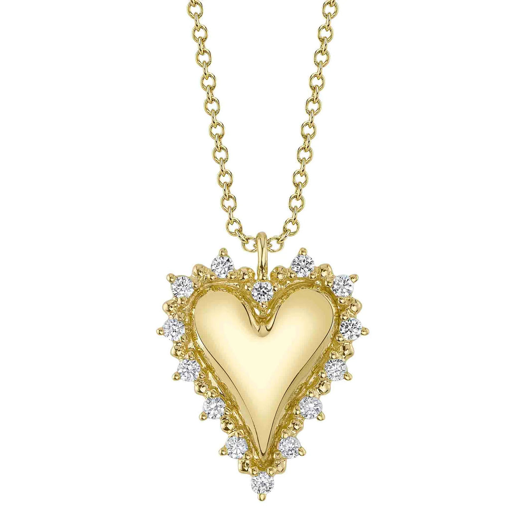 14K GOLD DIAMOND AINSLEY HEART NECKLACE