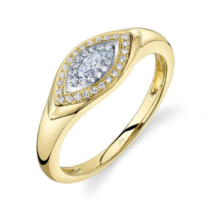 14K GOLD DIAMOND ROXY EYE RING