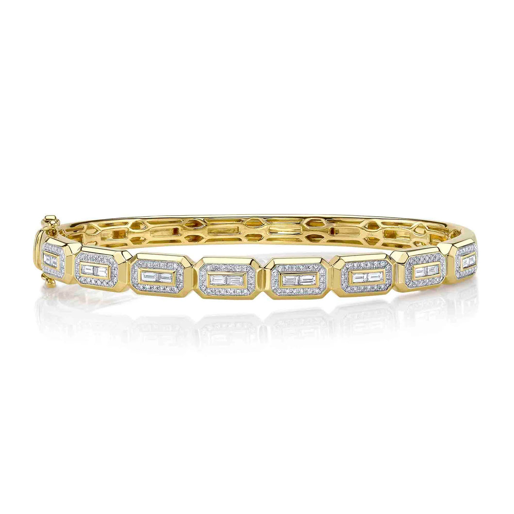 14K GOLD DIAMOND KEKE BANGLE
