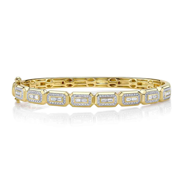 14K GOLD DIAMOND KEKE BANGLE