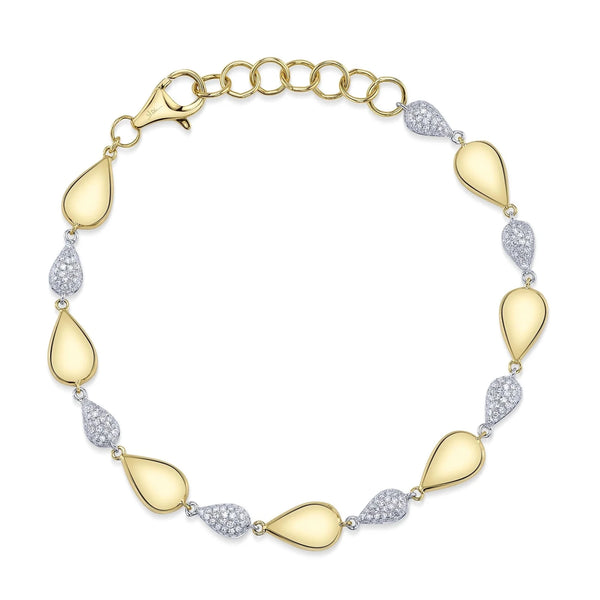 14K GOLD DIAMOND ADDY PEAR BRACELET