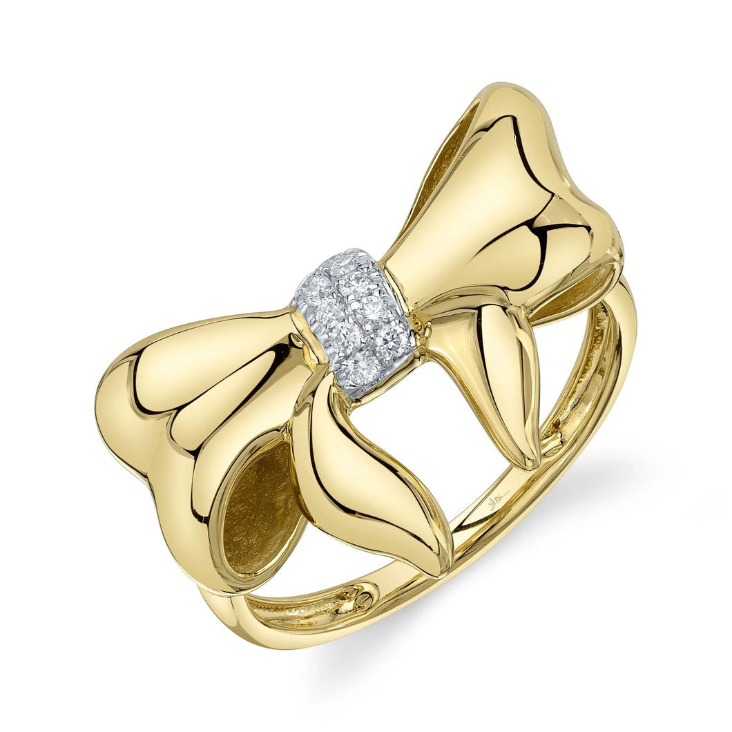 14K GOLD DIAMOND SYDNEY BOW RING