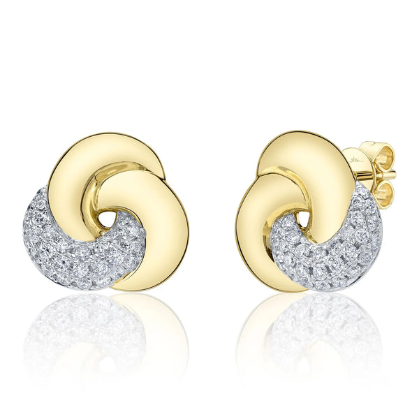 14K GOLD DIAMOND OLIVIA STUDS
