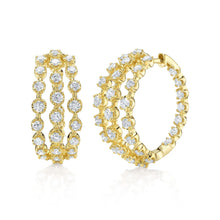 14K GOLD DIAMOND MOLLY HOOPS