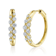 14K GOLD DIAMOND EMMY HOOPS