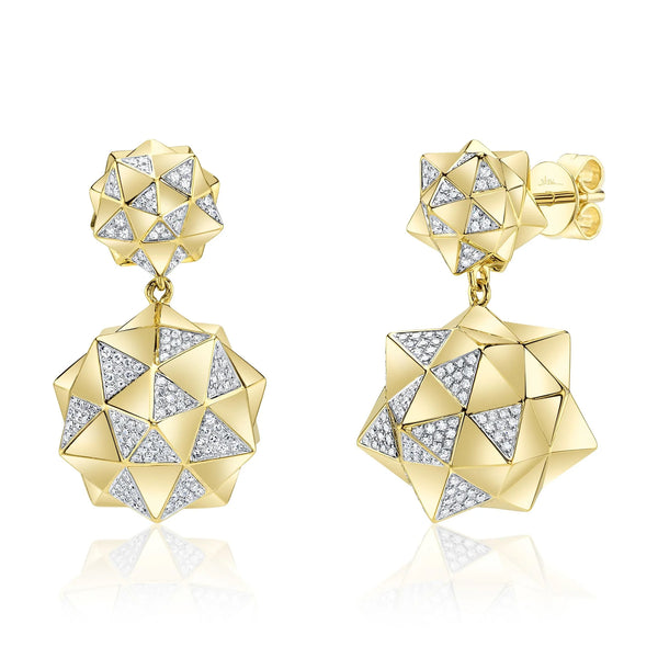 14K GOLD DIAMOND TRINA EARRINGS