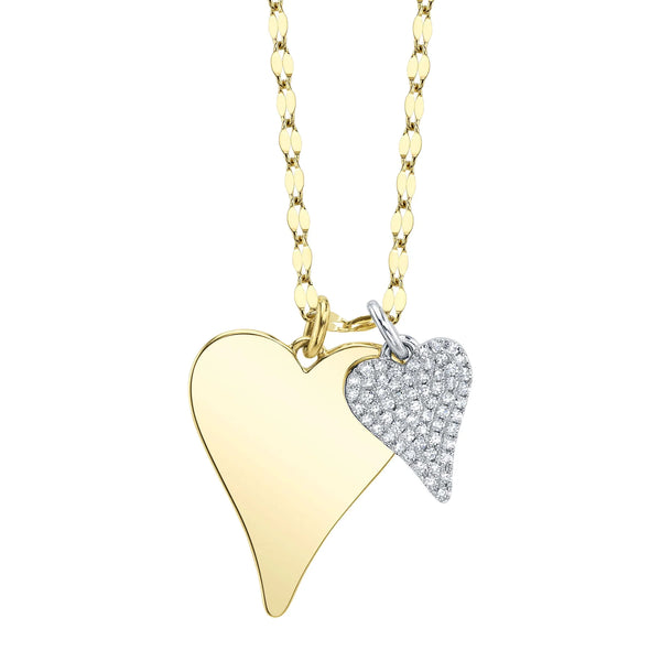 14K GOLD DIAMOND MIA HEART NECKLACE