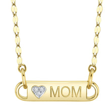 14K GOLD DIAMOND SPARKLE MOM NECKLACE