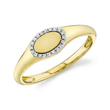 14K GOLD DIAMOND SAMANTHA SIGNET RING