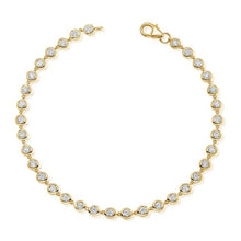 14K GOLD DIAMOND SMALL ALLEGRA BEZEL TENNIS BRACELET