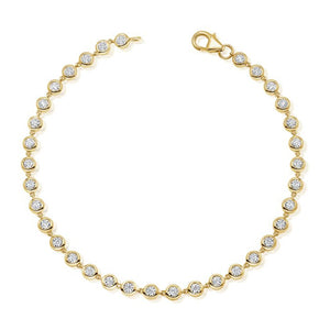 14K GOLD DIAMOND SMALL ALLEGRA BEZEL TENNIS BRACELET