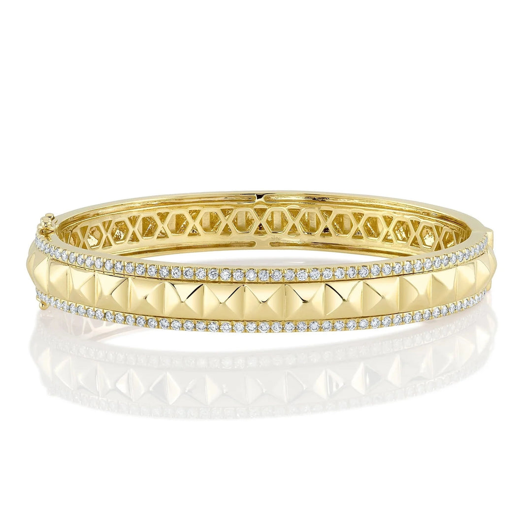 14K GOLD DIAMOND ANGELINA BANGLE