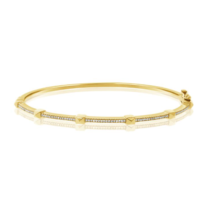 14K GOLD DIAMOND FRANKIE BANGLE