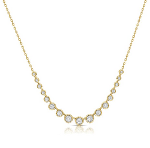 14K GOLD DIAMOND ANGIE BEZEL NECKLACE