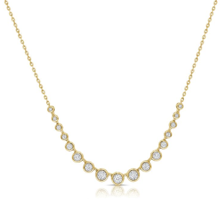 14K GOLD DIAMOND ANGIE BEZEL NECKLACE