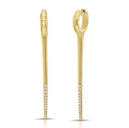 14K GOLD DIAMOND TIA EARRINGS