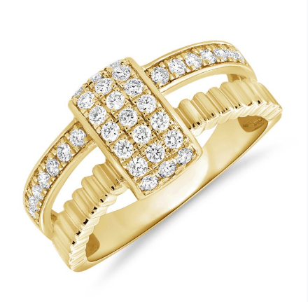 14K GOLD DIAMOND HOLLY RING