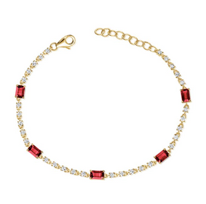 14K GOLD DIAMOND RUBY JOLIE BRACELET