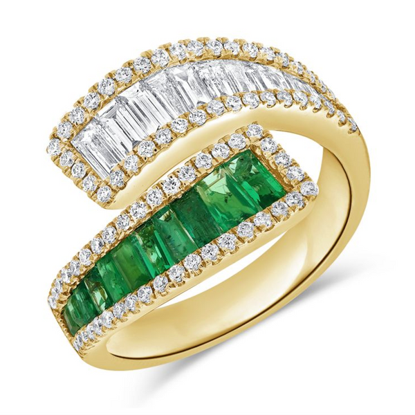 14K GOLD DIAMOND EMERALD ANNALEIGH RING