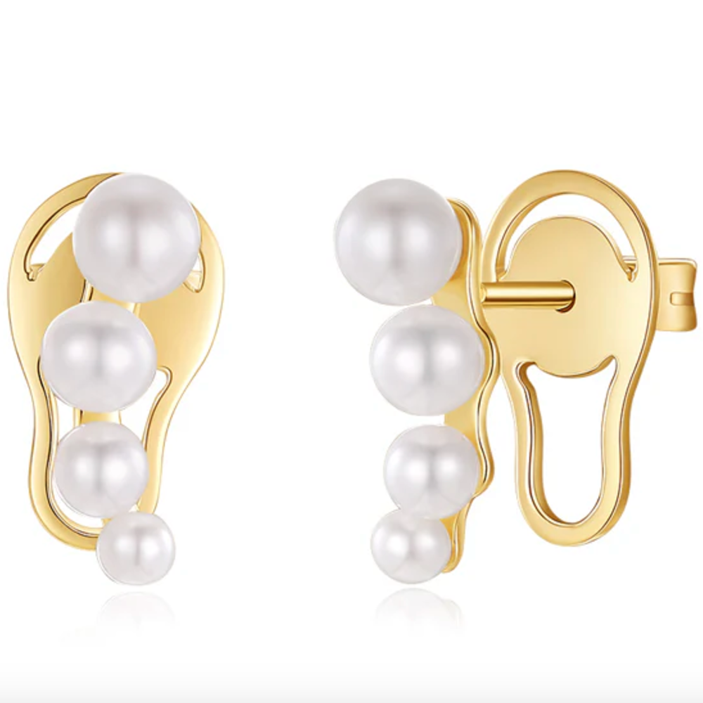 14K GOLD PEARL NOA STUDS