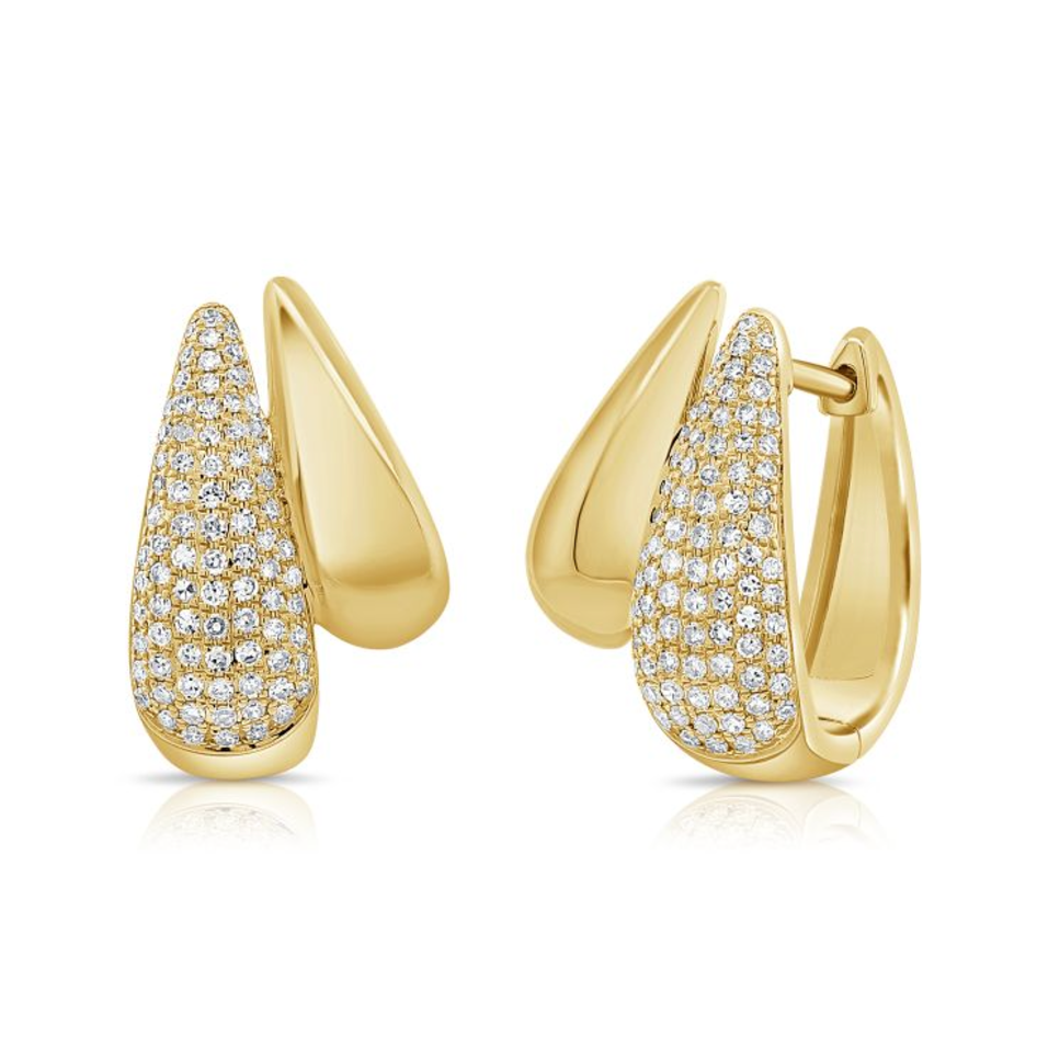 14K GOLD DIAMOND FAY EARRINGS