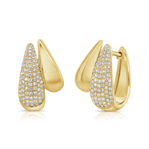 14K GOLD DIAMOND FAY EARRINGS