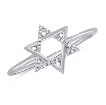 14K GOLD DIAMOND ARIELLE STAR OF DAVID RING