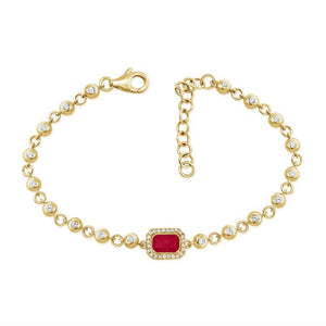 14K GOLD DIAMOND RUBY LAYNA BRACELET