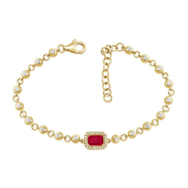 14K GOLD DIAMOND RUBY LAYNA BRACELET