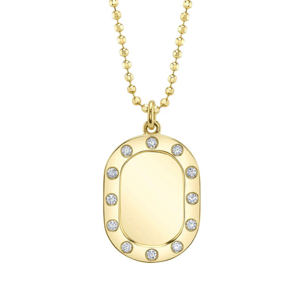 14K GOLD DIAMOND SARI NECKLACE