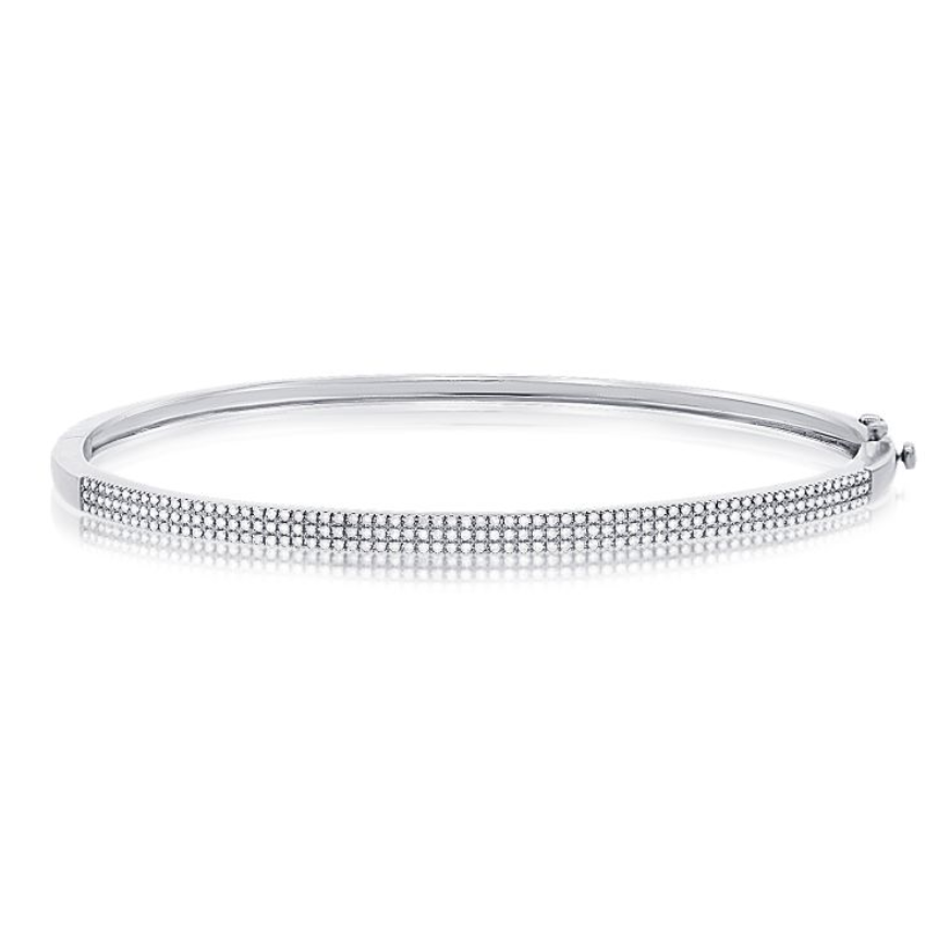 14K GOLD DIAMOND ROBIN BANGLE