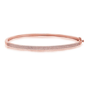 14K GOLD DIAMOND ROBIN BANGLE
