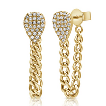 14K GOLD DIAMOND COREY PEAR EARRINGS
