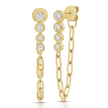 14K GOLD DIAMOND DANI BEZEL EARRINGS