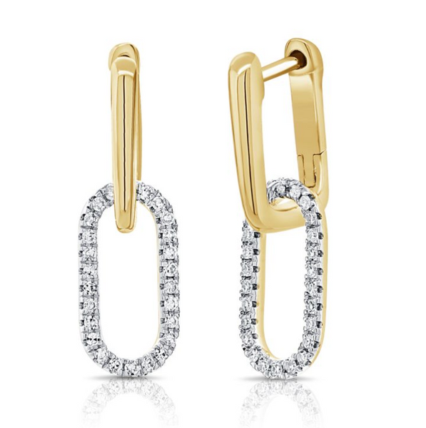 14K GOLD DIAMOND RAQUEL EARRINGS