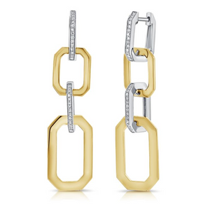 14K GOLD DIAMOND HARPER EARRINGS