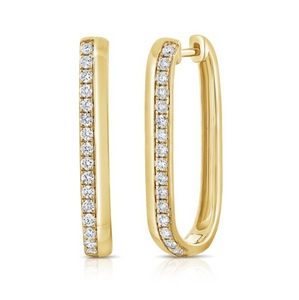 14K GOLD DIAMOND ALANIS HOOPS