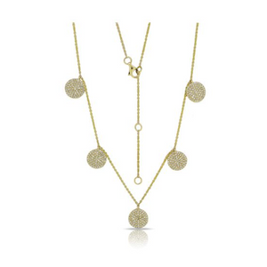 14k GOLD DIAMOND LOU CIRCLE NECKLACE