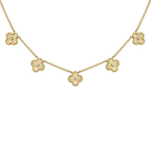 14K GOLD DIAMOND CLAUDIA CLOVER NECKLACE