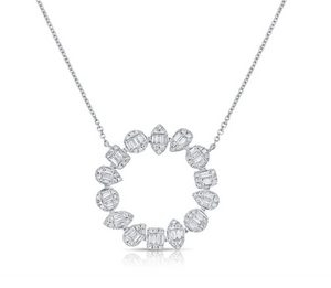 14K GOLD DIAMOND AUDREY NECKLACE