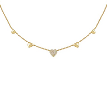 14K GOLD DIAMOND TRIXIE HEART NECKLACE